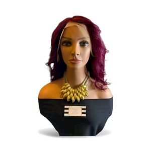 BC233 13x4 Lace Front Human Hair 99j Wig